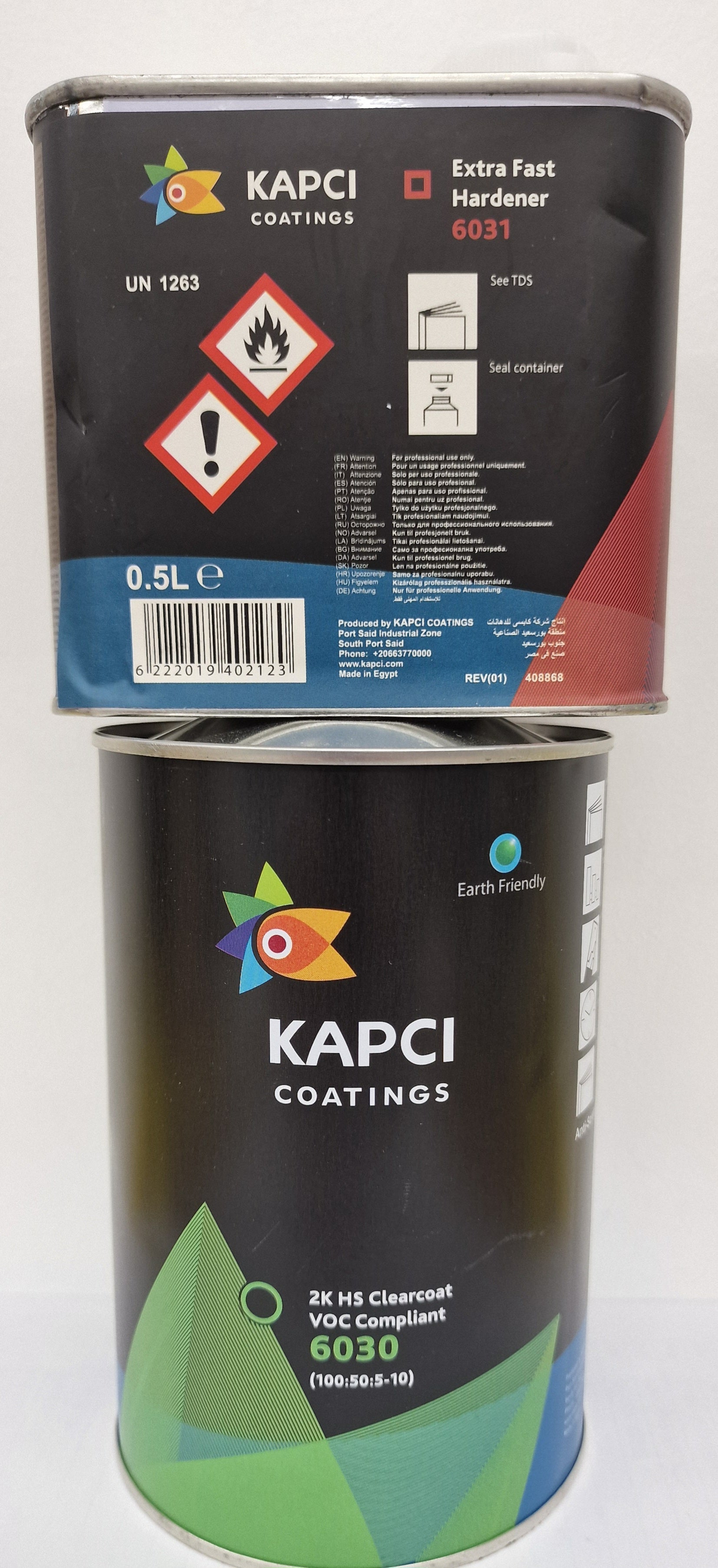 Kapci 6030 2K HS Anti Scratch Clearcoat C/W Ex Fast Hard (1 LTR + 0.5 LTR)